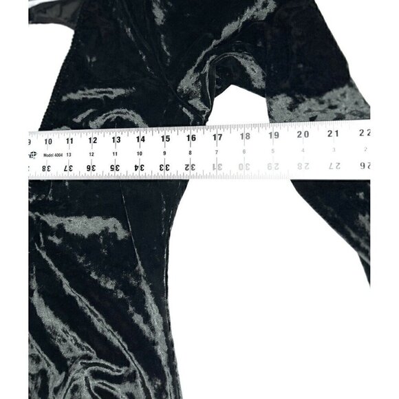 Victoria’s Secret Black Crushed Velvet Bodysuit M/L Whimsigoth Coquette Holiday - Picture 5 of 14